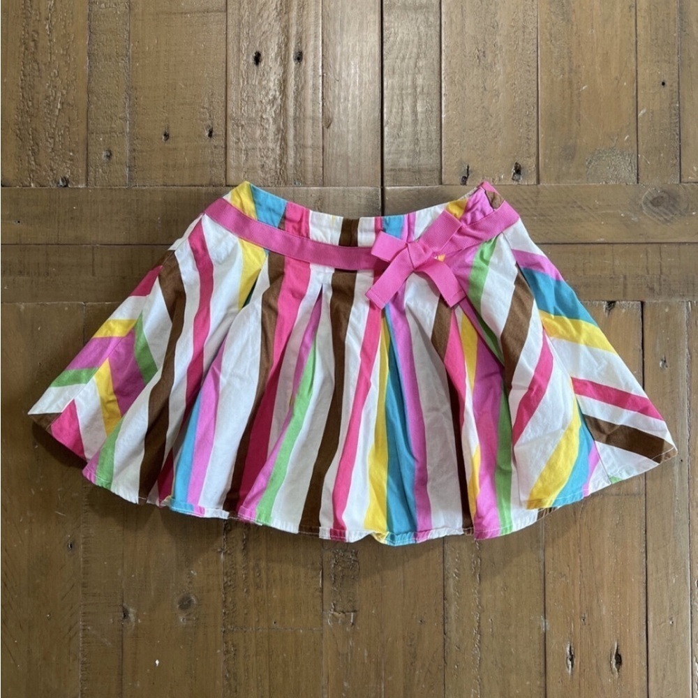 Mini Boden striped twirl skirt